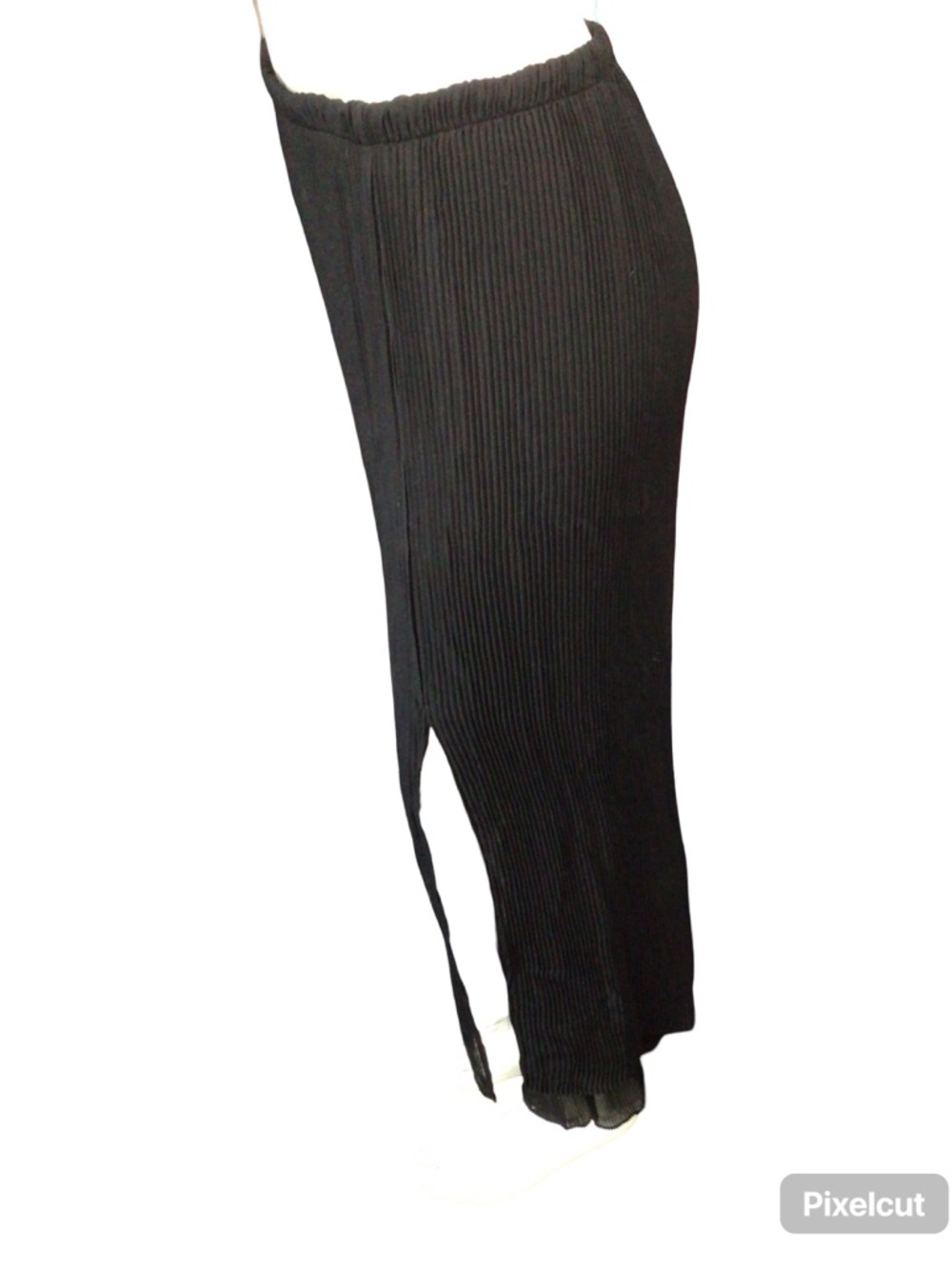 Cache Black Ribbed Midi Skirt - Picture 2 of 5